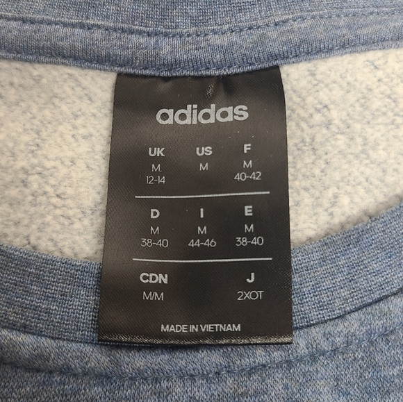 Adidas Essentials 3 Stripes Fleece Crew Sweatshirt EI0690 Medium - Picture 8 of 9